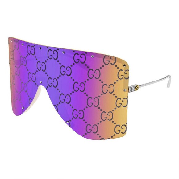 NEW GUCCI OVERSIZD SHIELD UNISEX SUNGLASSES GUCCI - Picture 1 of 3